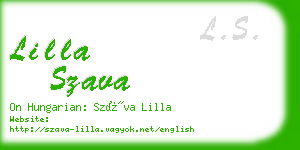 lilla szava business card